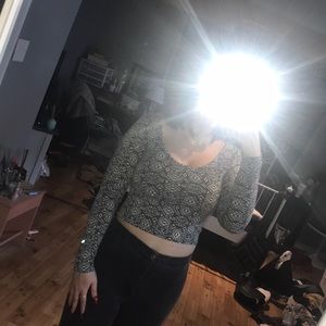 tribal print crop top